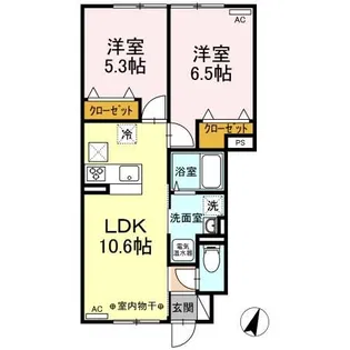 エレガンテ フィオーレ【1階】の間取り