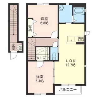 サンパティーA【2階】の間取り