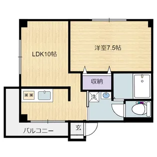 人宿町第二コーポラス【3階】の間取り