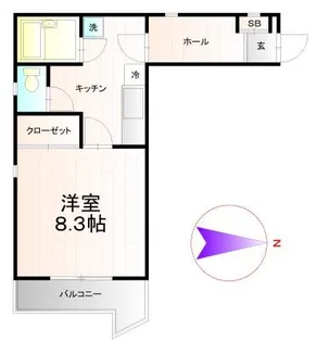 キャッスル虎丸【3階】の間取り