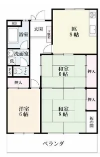 サンハイツ城東【1階】の間取り