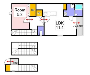 Fortuna平井A棟【3階】の間取り