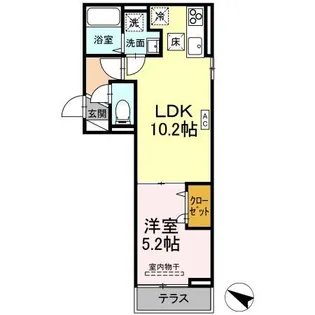 1LDKの間取り画像