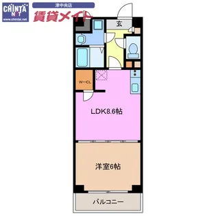 S-FORT津新町【10階】の間取り