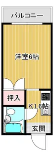1Kの間取り画像