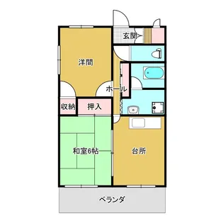 2DKの間取り画像