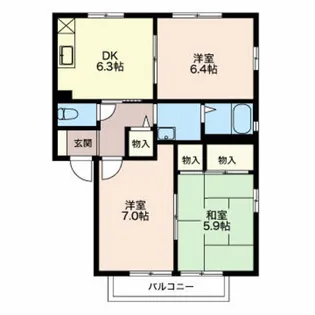 ザリーヤ C【1階】の間取り