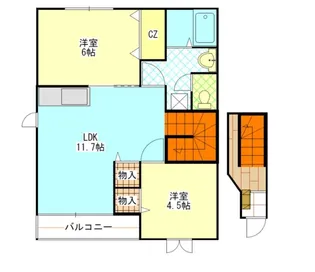サンセール石原 A【2階】の間取り