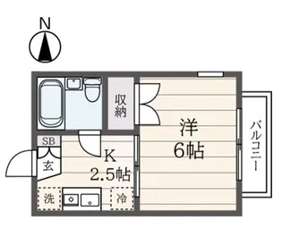 メゾンアムール【2階】の間取り