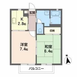 エステート笹谷VE【1階】の間取り