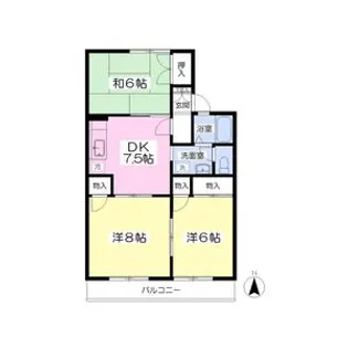 サンシティパークII【2階】の間取り