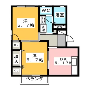 トレスディアスB【1階】の間取り