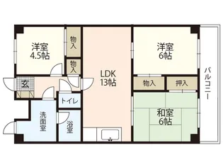 広島県広島市中区舟入南2【マンション】の間取り