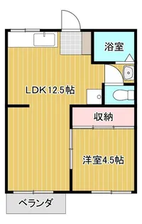 峰ハイツ【2階】の間取り