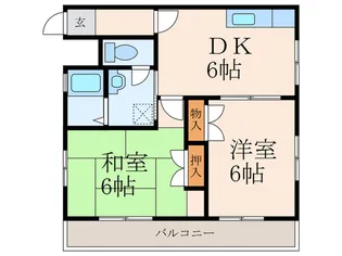 ロ-ジュマン黄金【オール電化】【2階】の間取り