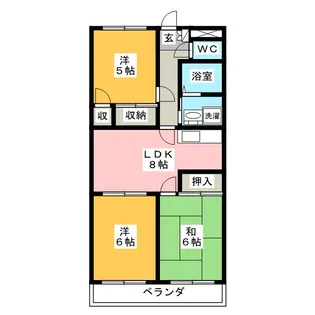 アルトラマンション中垣外【2階】の間取り