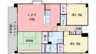 インペリアル大賀II【5階】の間取り