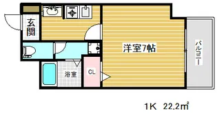 プレサンス神戸みなと元町【2階】の間取り