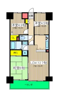 ホーユウパレス吉野町【6階】の間取り