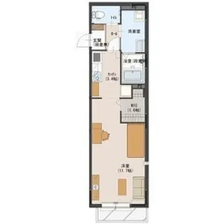 フィカーサイシイI【1階】の間取り