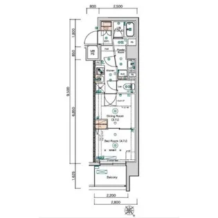 SQUARE CITY TSURUMIICHIBA(スクエアシティ鶴見【2階】の間取り