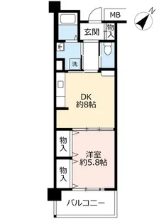 URキャナルタウンウェスト【6階】の間取り