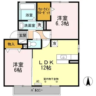 サンフィットスクエア【2階】の間取り