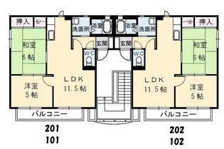 ヴィラシーン【2階】の間取り