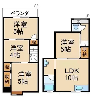 大阪府枚方市野村中町【一戸建】の間取り