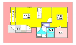 広島県東広島市黒瀬切田が丘2【アパート】の間取り