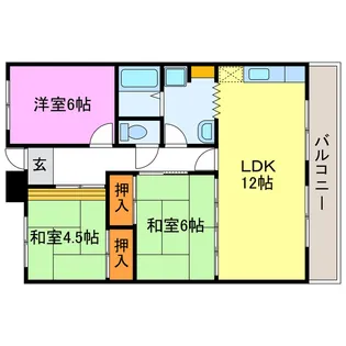 ヴィラ村崎【2階】の間取り