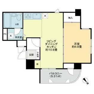 ライオンズマンション原町第3【9階】の間取り