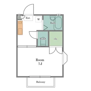 パークサイド駒沢B棟【2階】の間取り