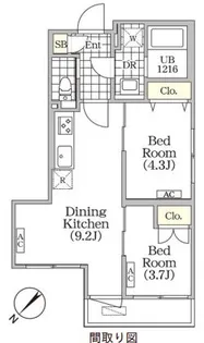 2DKの間取り画像