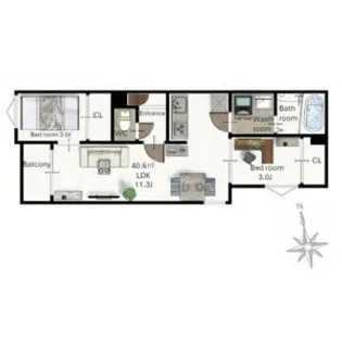 (仮称)レガリスト東照宮8【1階】の間取り