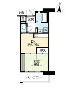 URサンヴァリエ中百舌鳥【8階】の間取り