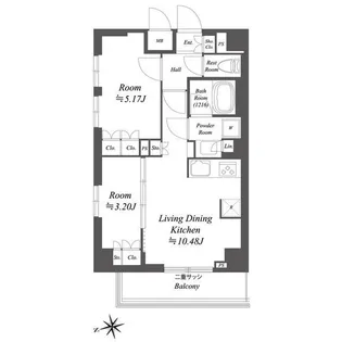 ブランシエスタ荻窪【7階】の間取り