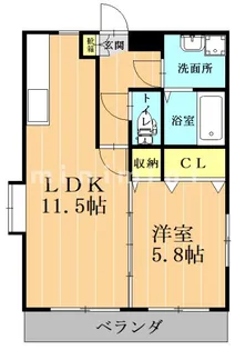 熊本県熊本市東区小山2【マンション】の間取り