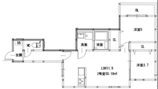 アビリタNOB博多駅東グランデ【2階】の間取り