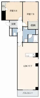 DENCITY CROSS SITE【13階】の間取り