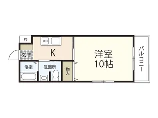 JRBハイツ虹ヶ浜【2階】の間取り