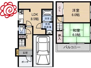 大阪府大阪市鶴見区茨田大宮2【一戸建】の間取り
