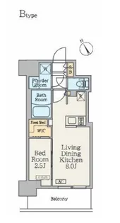 クレストコート門前仲町【9階】の間取り