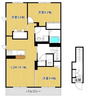 熊本県熊本市東区御領8【アパート】の間取り