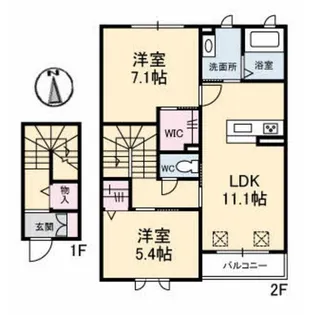 シャーメゾンM【2階】の間取り
