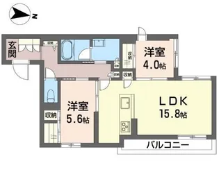 クオリスタ元町【2階】の間取り