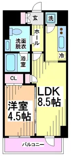 東京都渋谷区幡ヶ谷2【マンション】の間取り