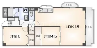徳島県徳島市南田宮4【マンション】の間取り