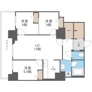 3LDKの間取り画像