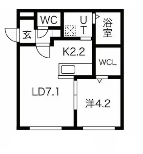 北海道札幌市白石区南郷通19丁目北【マンション】の間取り